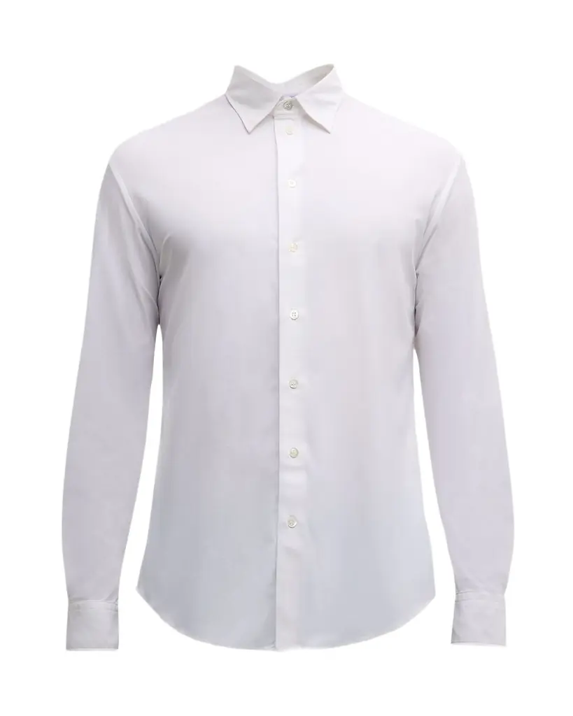 Emporio Armani Men 's Slim Fit Nylon-Stretch Sport Shirt
