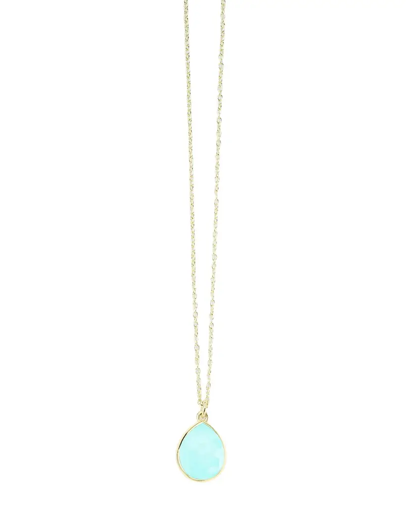 Ippolita 18K Gold Rock Candy Mini Teardrop Pendant Necklace in Turquoise Doublet, 16-18"L