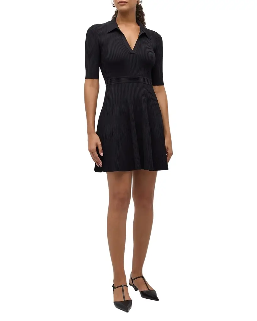 SIMKHAI Patricia Polo Ribbed Mini Dress