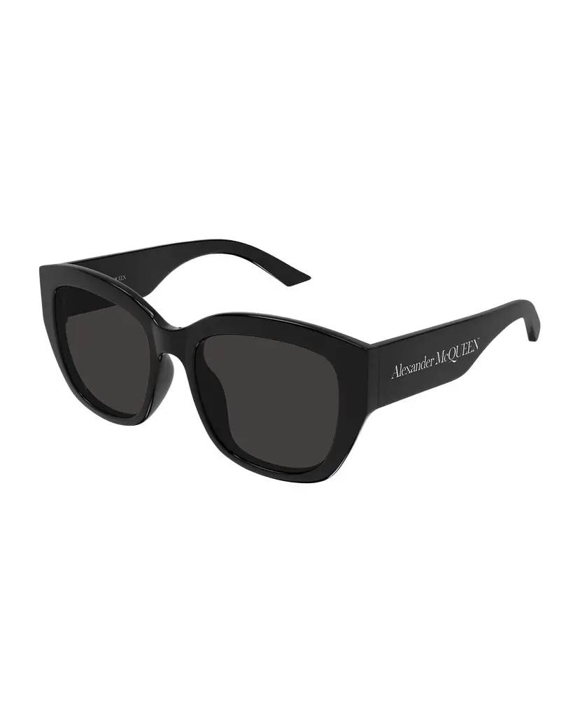 McQueen Logo Acetate Butterfly Sunglasses