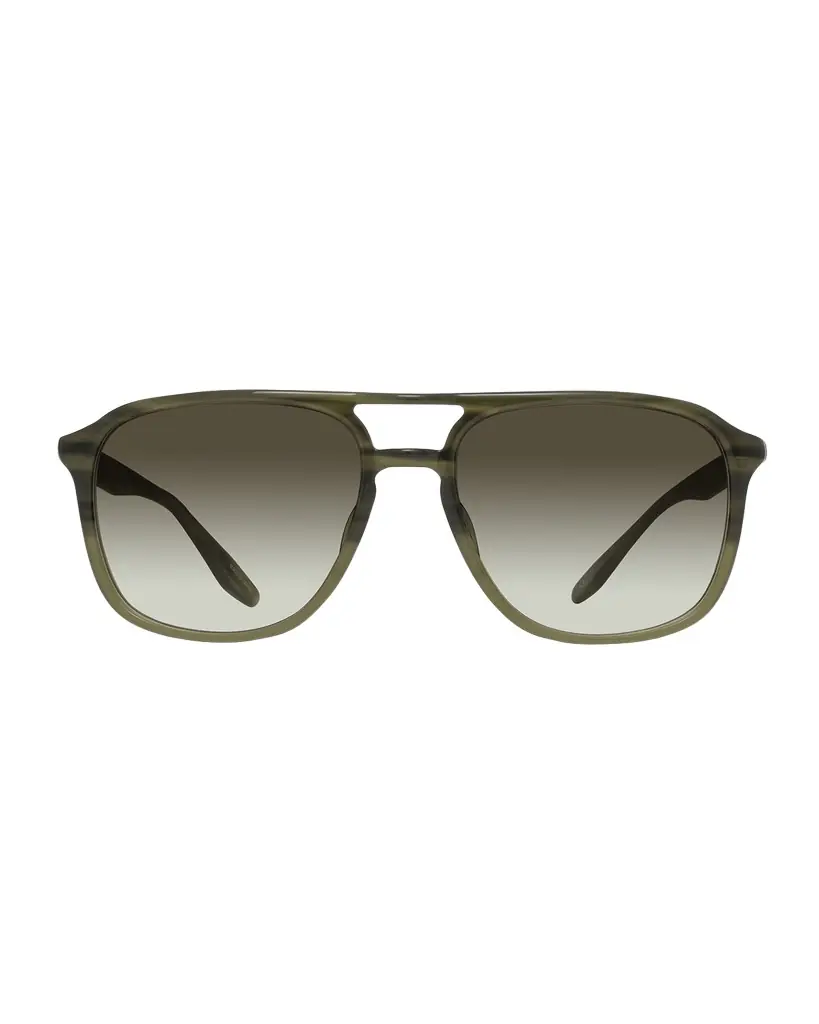 Barton Perreira Men 's Gyalis Plastic Rectangle Sunglasses