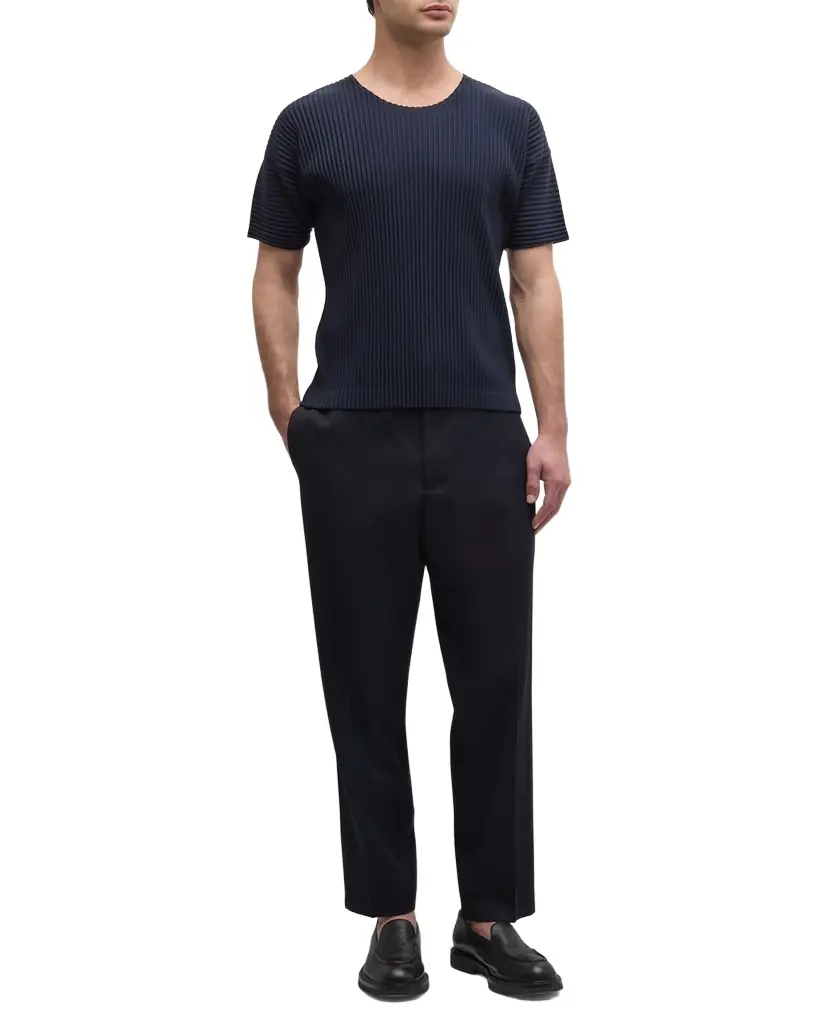 Homme Plisse Issey Miyake Men 's Basics Short-Sleeve Pleated Shirt