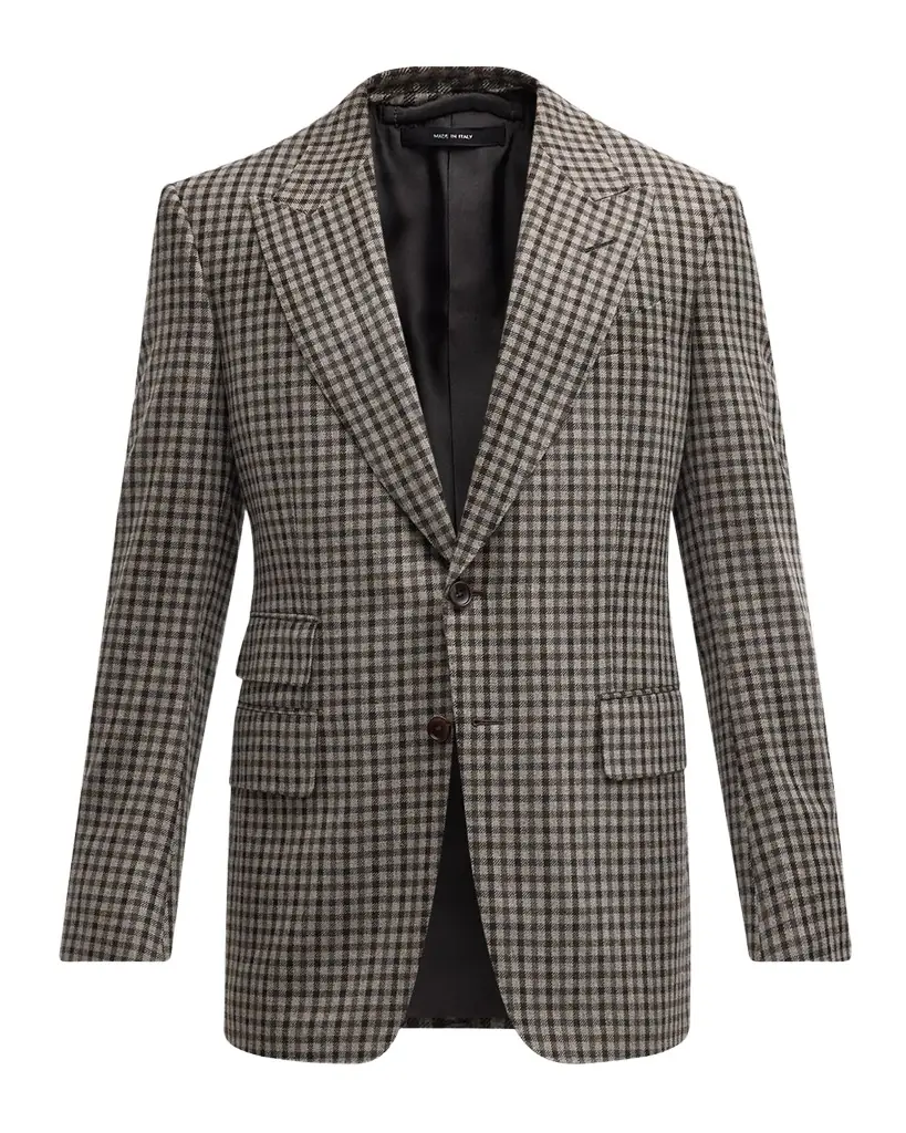 TOM FORD Men 's Damier Shelton Check Sport Coat