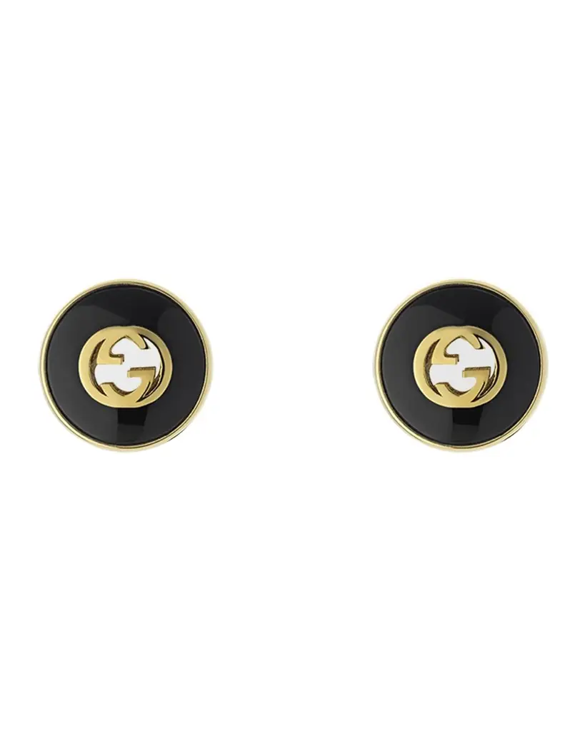 Gucci Interlocking G Stud Earrings, 12mm