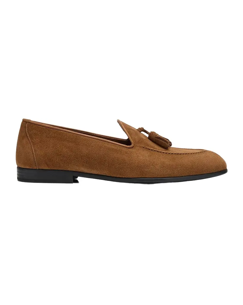 Brioni Men 's York Suede Tassel Loafers
