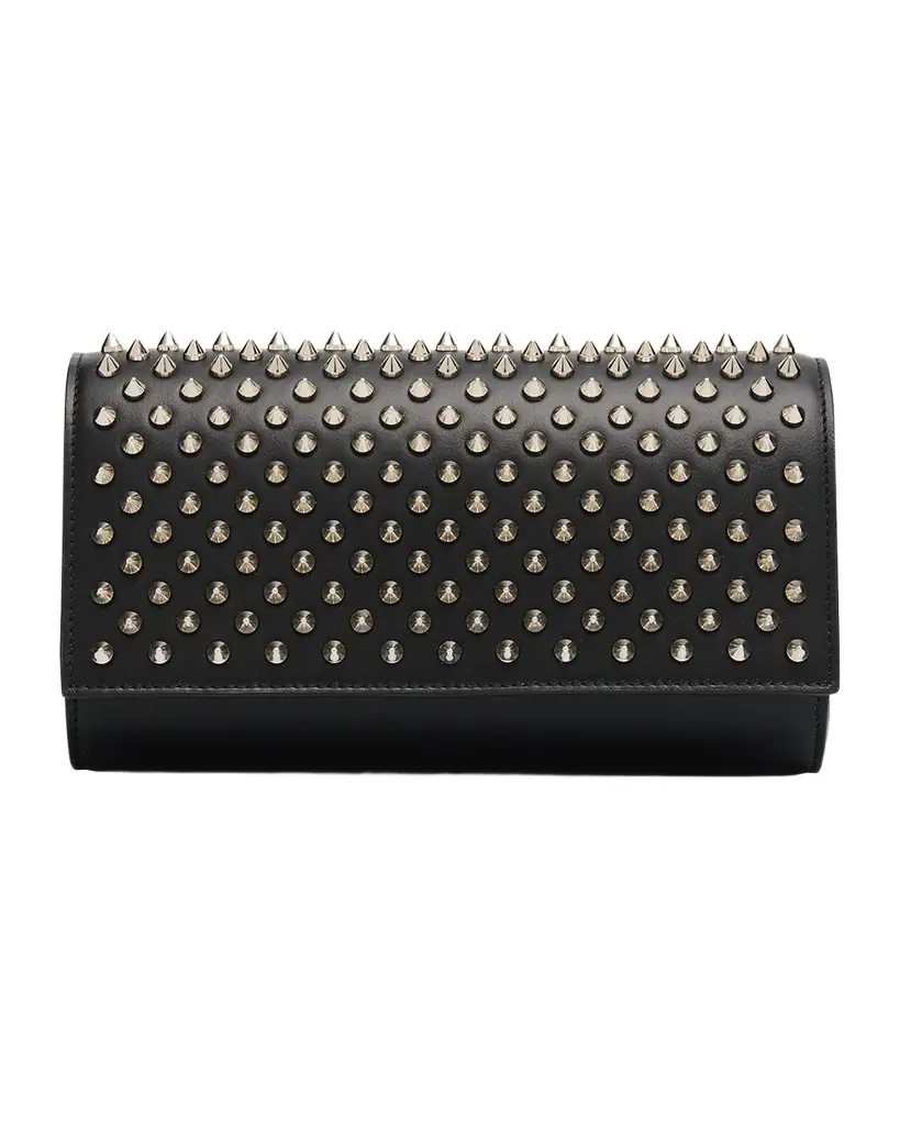 Christian Louboutin Paloma Spike Studs Leather Wallet on Chain