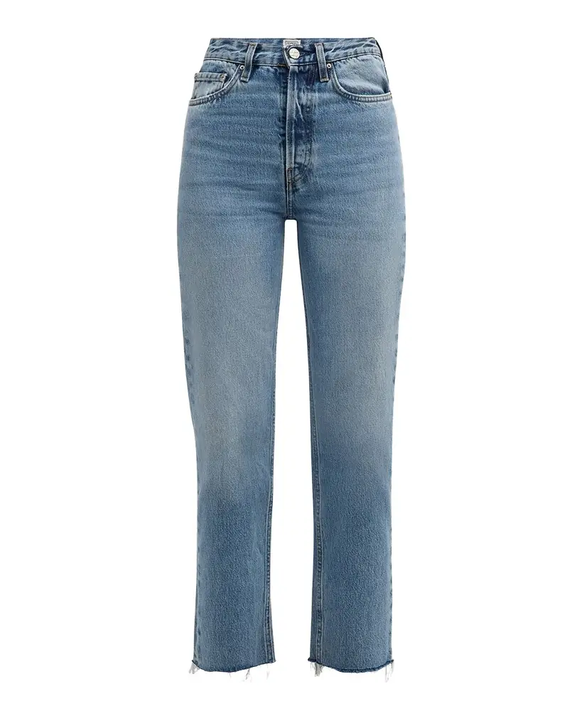 Toteme Classic Cut Frayed Denim Pants