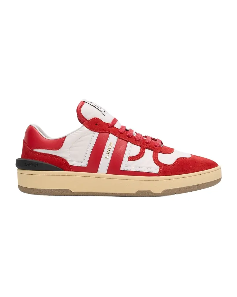 Lanvin Men 's Clay Suede and Nylon Low-Top Sneakers