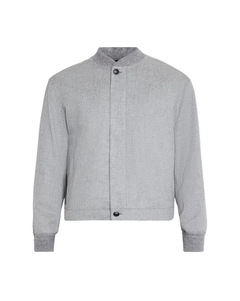 ZEGNA Men's Cashmere Concealed-Zip Blouson Jacket