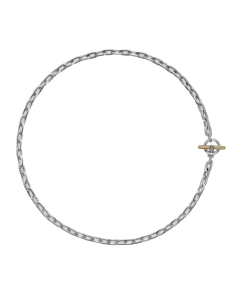David Yurman Madison Necklace with Toggle in 18K Gold and Silver, 5.5mm, 18"L