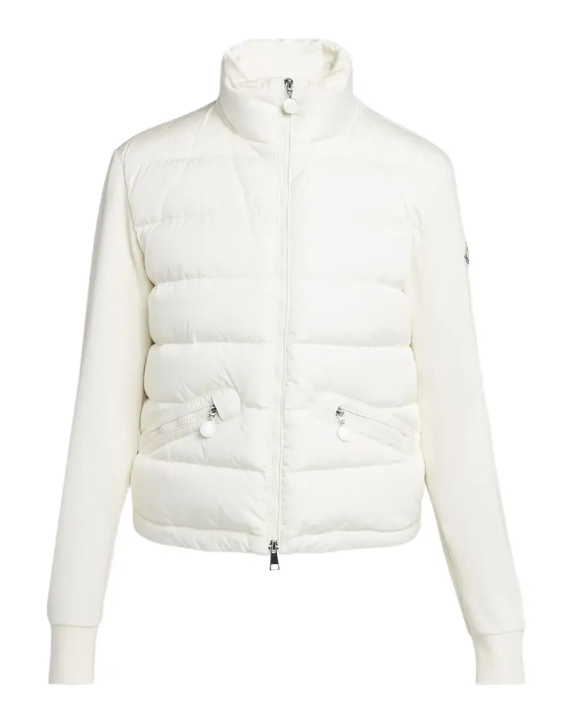 Moncler Quilted Nylon Zip-Up Cardigan