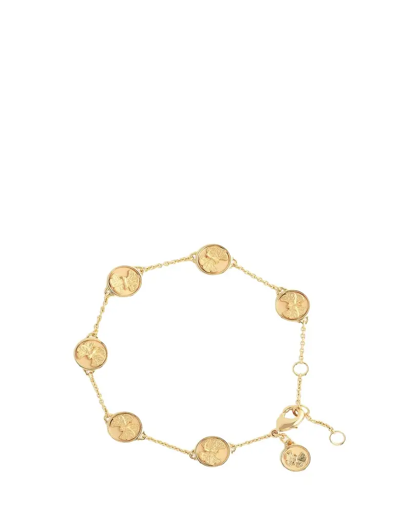 Anabel Aram Jewelry Butterfly Coin Charm Bracelet