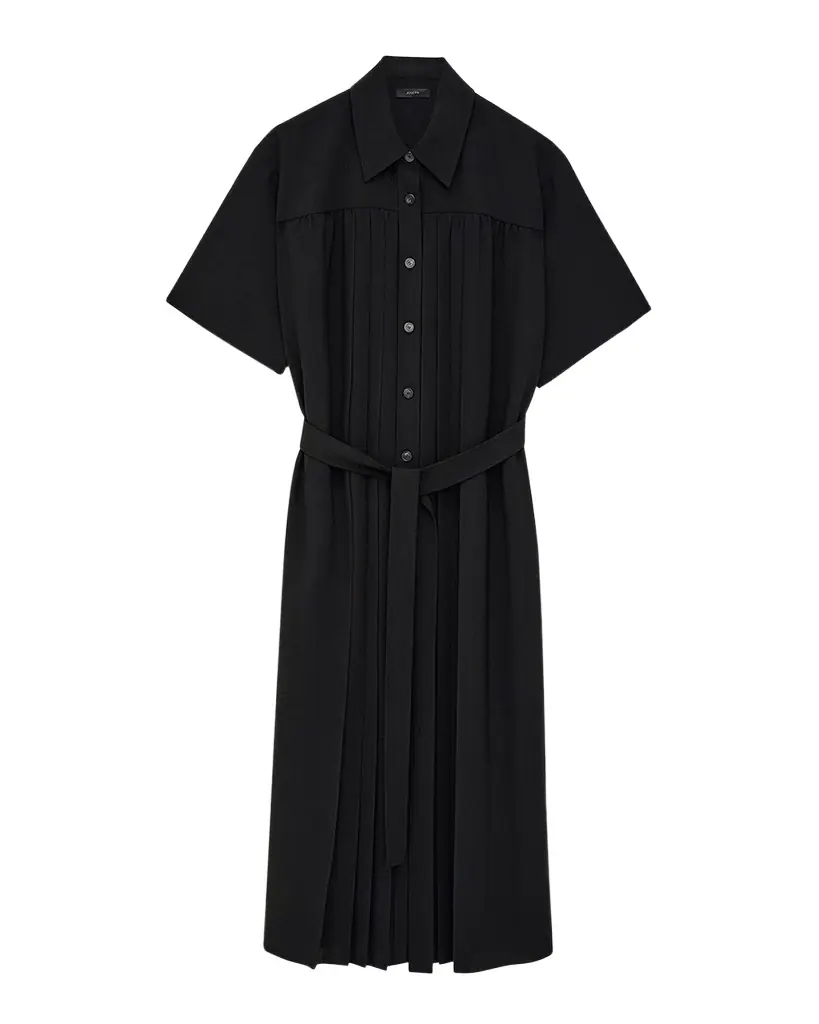 Joseph Arcade Pleated A-Line Midi Shirtdress
