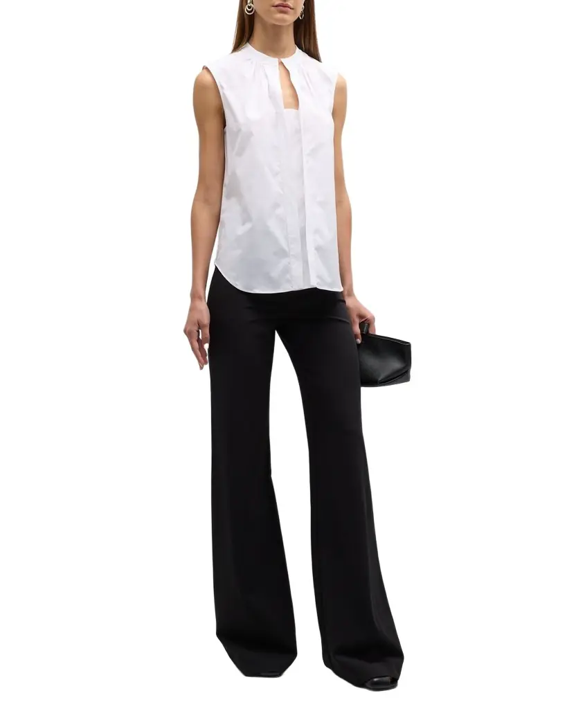 CALLAS Milano Olympia Sleeveless Cotton Poplin Blouse