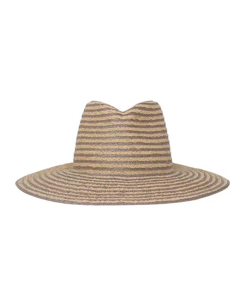 Gigi Burris Jeanne Striped Straw Fedora