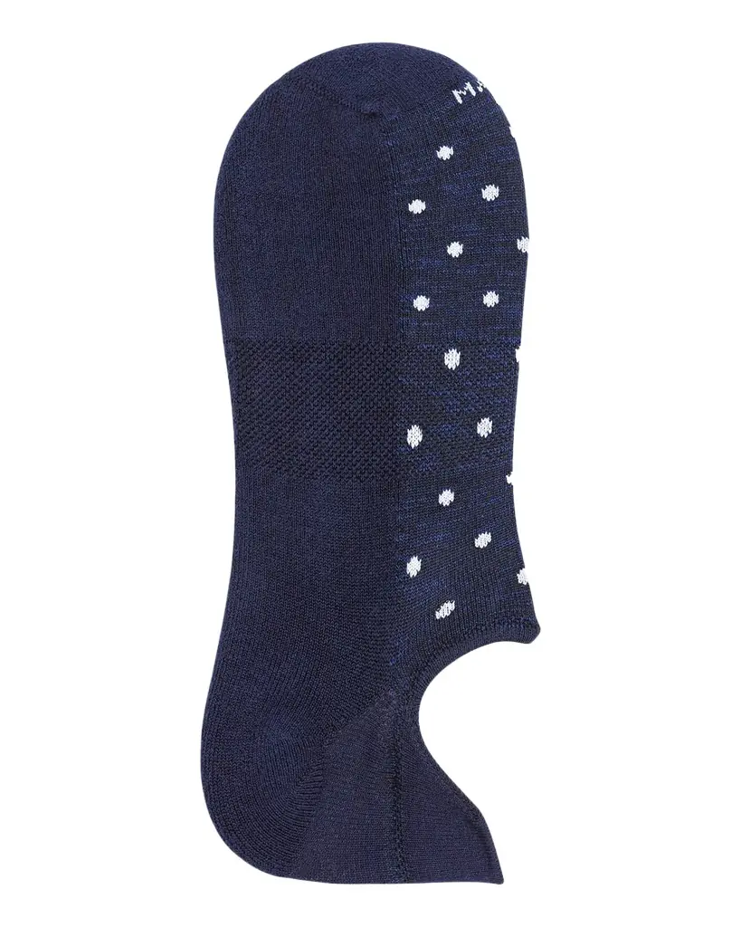 Marcoliani Men 's Invisible Sneaker Polka Dot Pima Cotton No-Show Socks