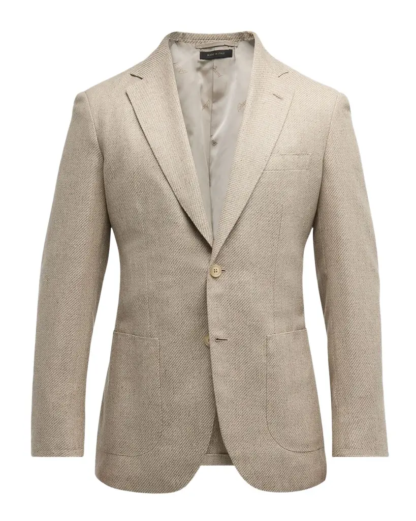 Brioni Men 's Melange Twill Blazer
