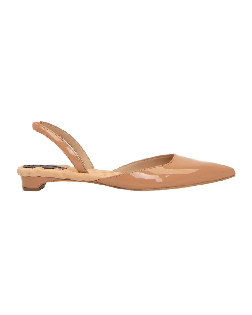 AERA Jackie Vegan Patent Slingback Ballerina Flats