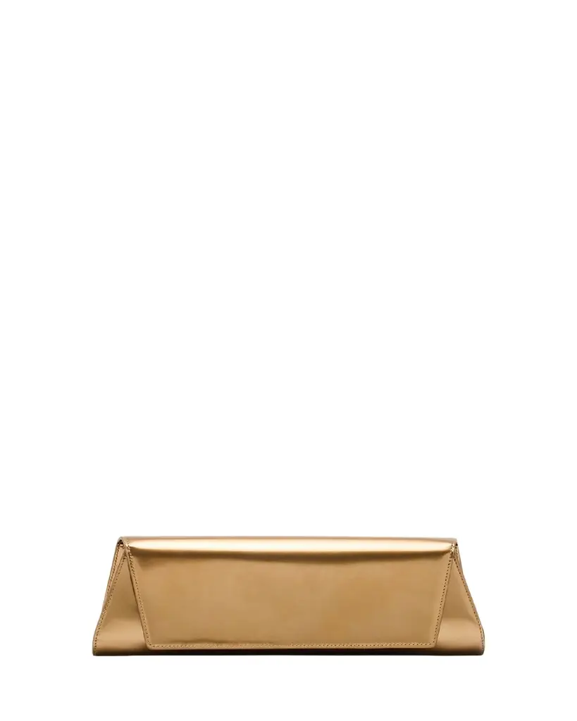 Akris Anouk Small Metallic Leather Clutch Bag