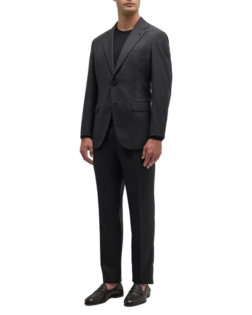 Brioni Men 's Wool Houndstooth Suit