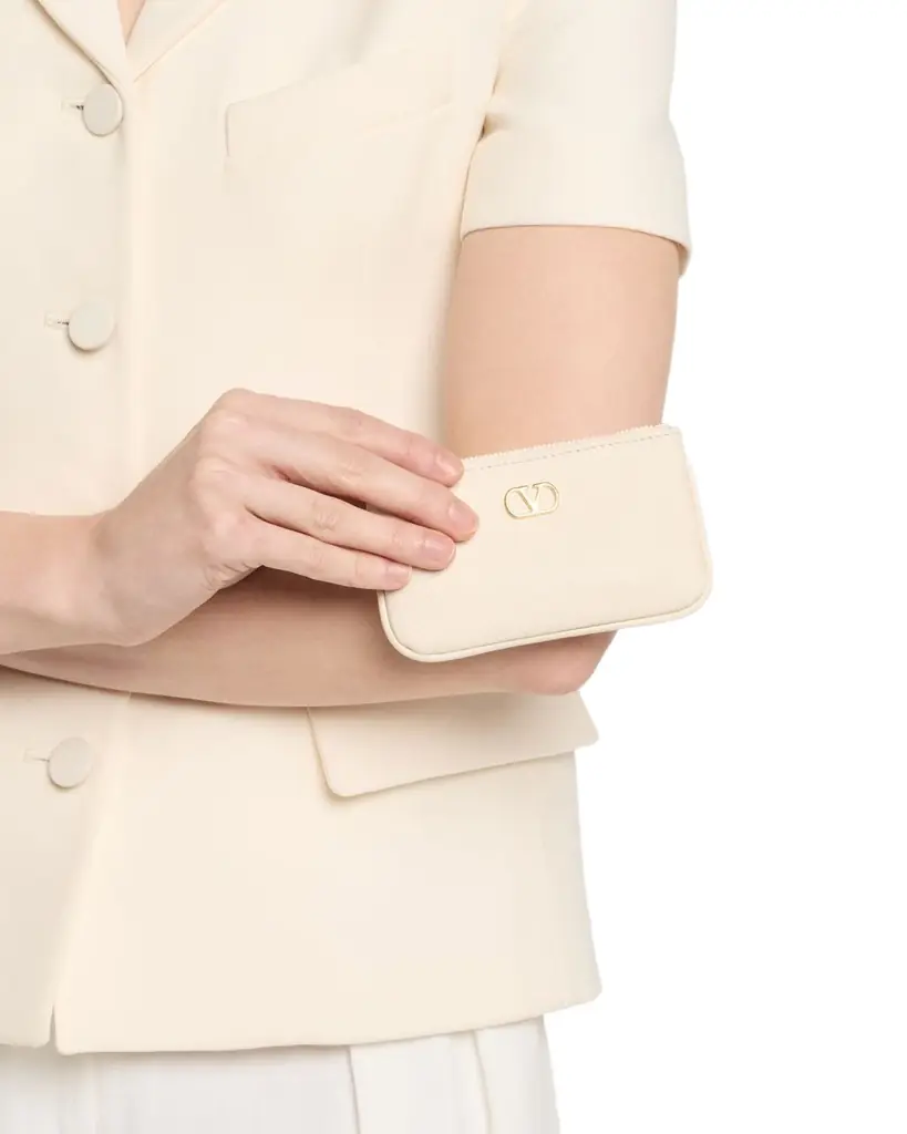 Valentino Garavani VLOGO Signature Leather Card Holder
