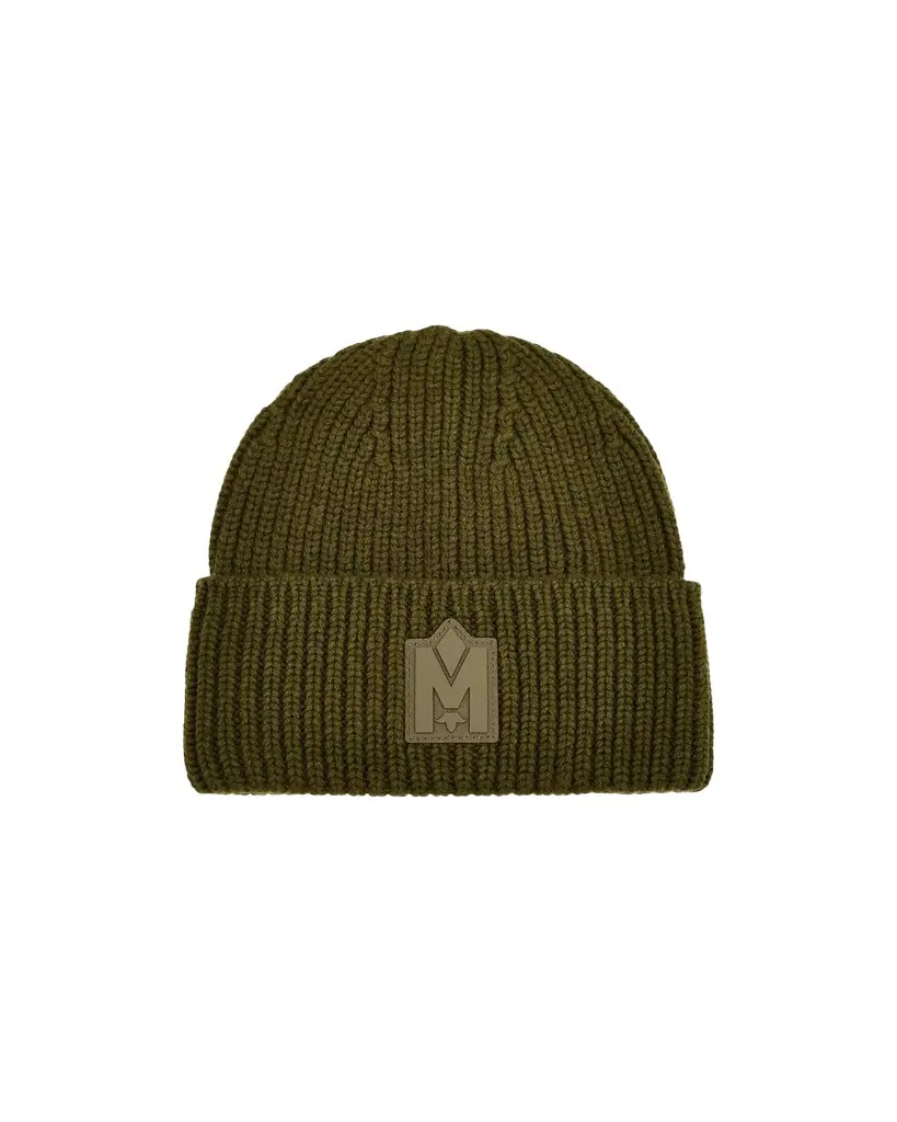Mackage Men's M-Logo Patch Beanie Hat