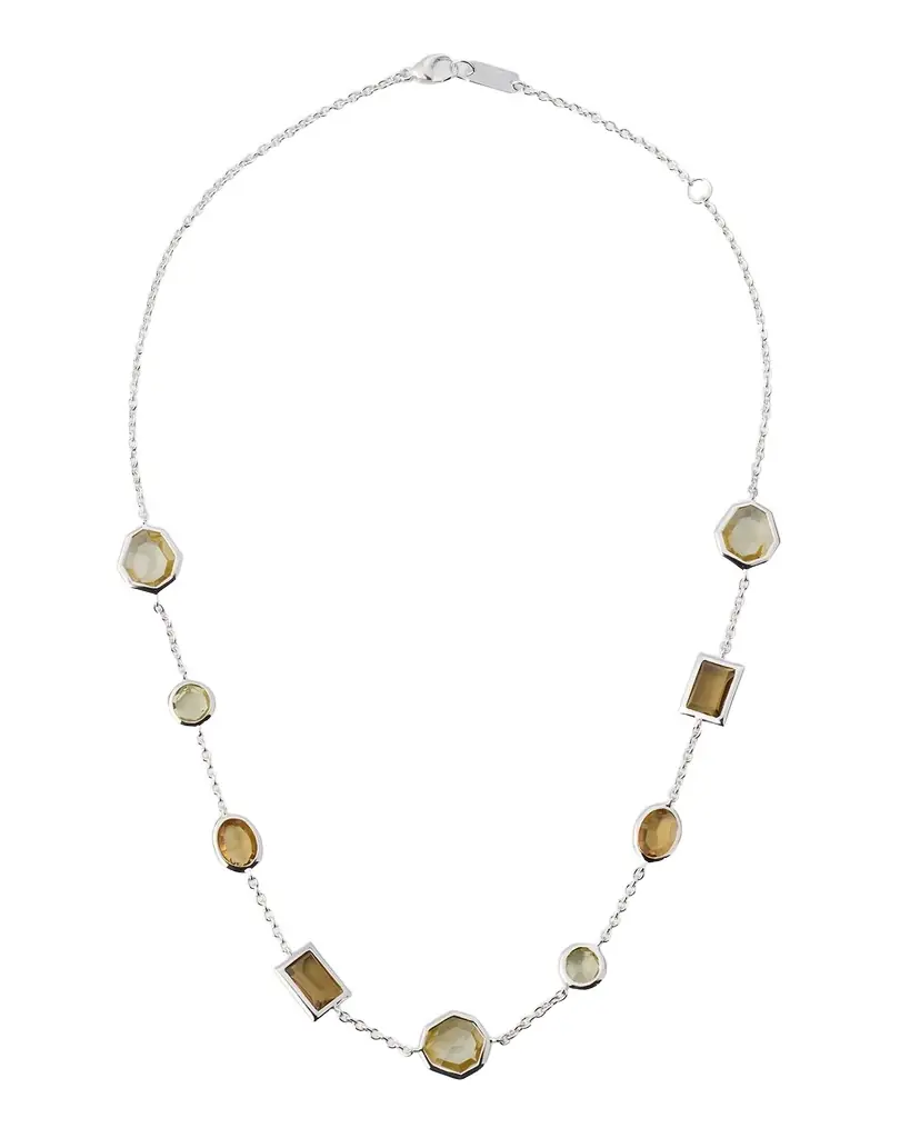 Ippolita Rock Candy Mixed-Cut Girasole Station Necklace in Sterling Silver