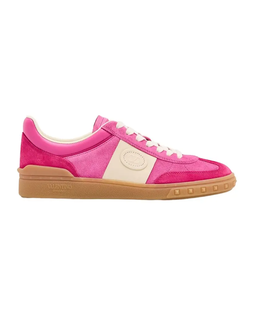 Valentino Garavani Upvillage Mixed Leather Low-Top Sneakers