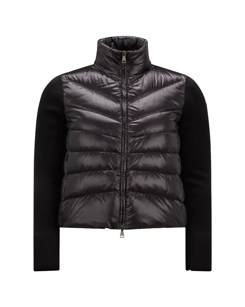 Moncler Lightweight Wool Puffer Cardigan