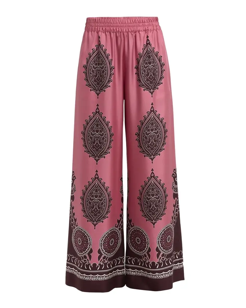La DoubleJ Silk Wide-Leg Pull-On Palazzo Pants