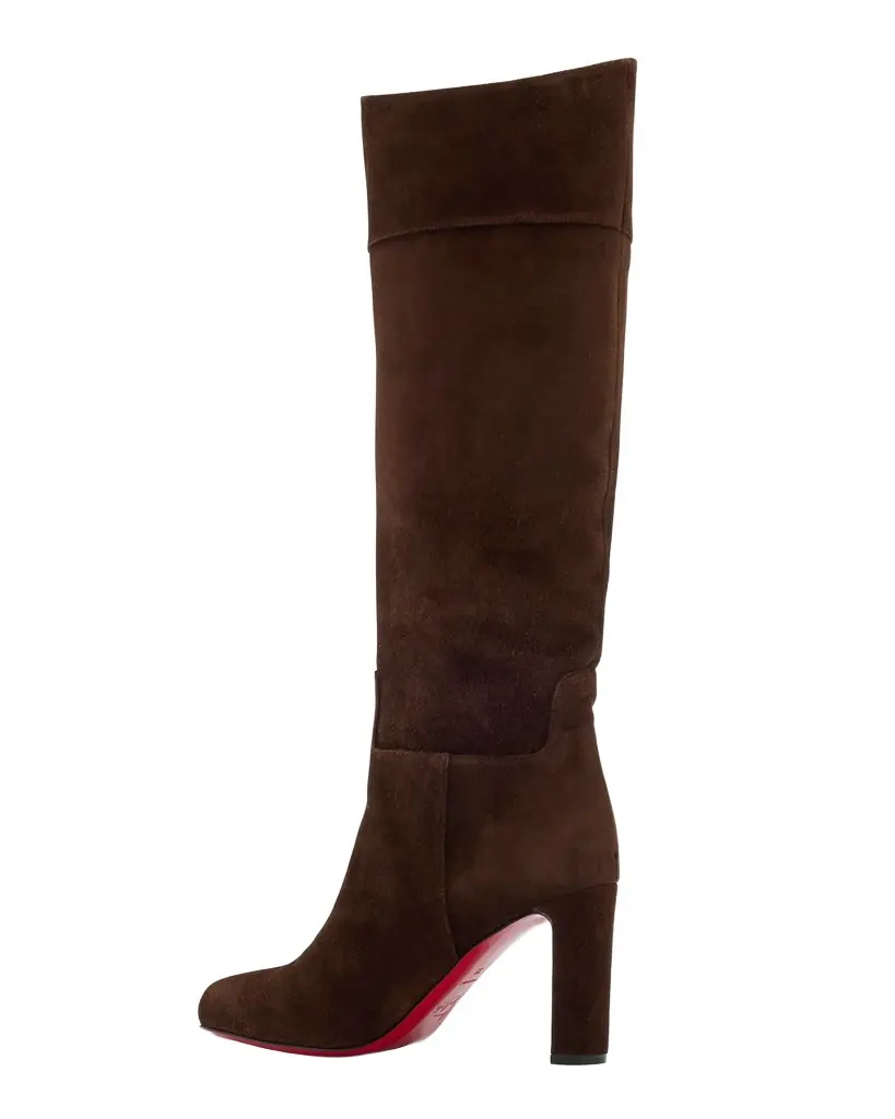 Christian Louboutin 85mm Loo Suede Knee Boots