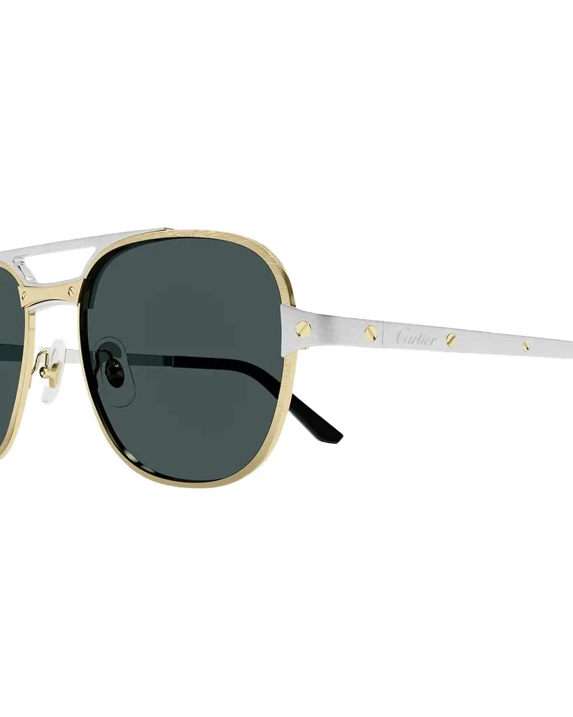 Cartier Men 's CT0477SM Metal Aviator Sunglasses