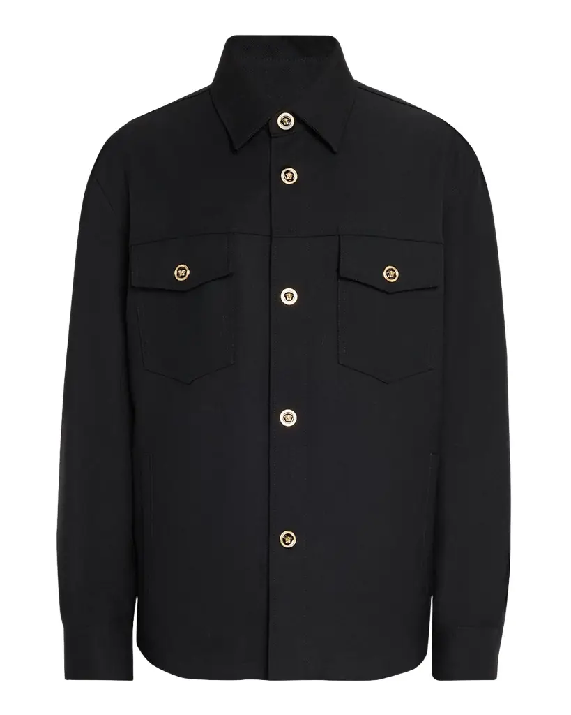 Versace Men 's Medusa Wool Overshirt