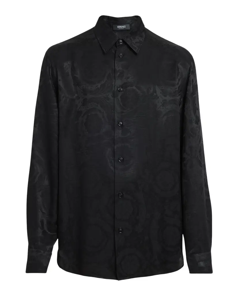 Versace Men 's Barocco Jacquard Dress Shirt