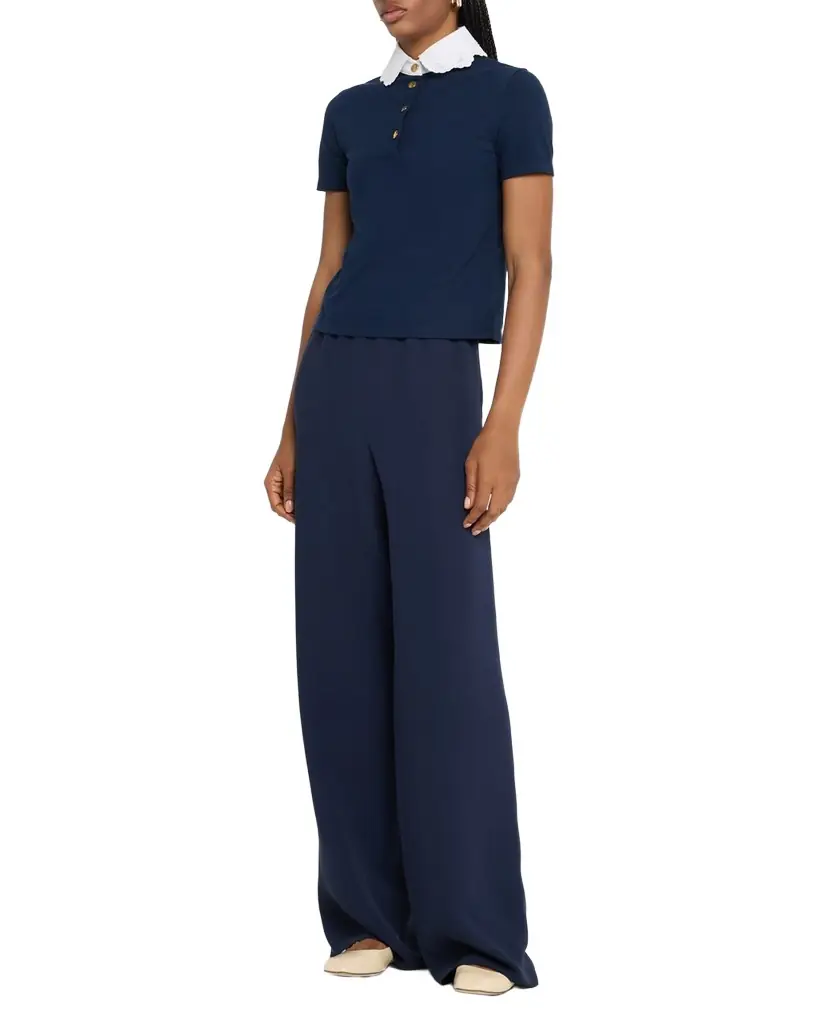 Valentino Garavani Elastic Wide Leg Trousers