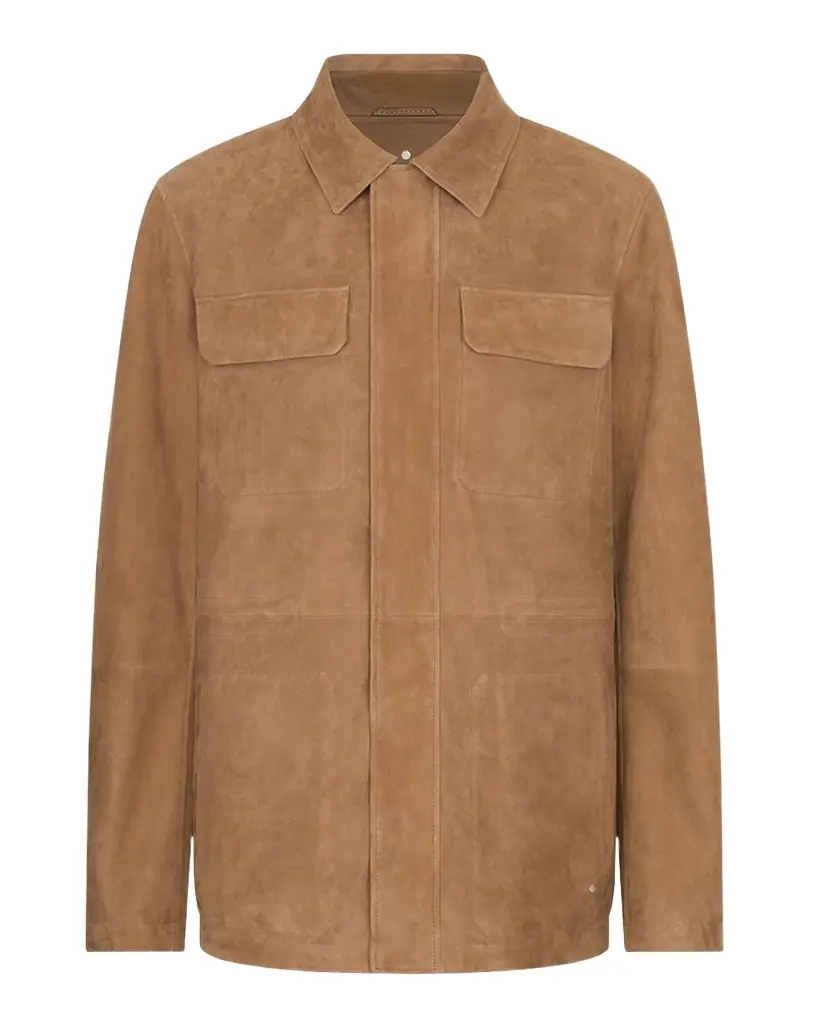 Stefano Ricci Men 's Suede Full-Zip Field Jacket