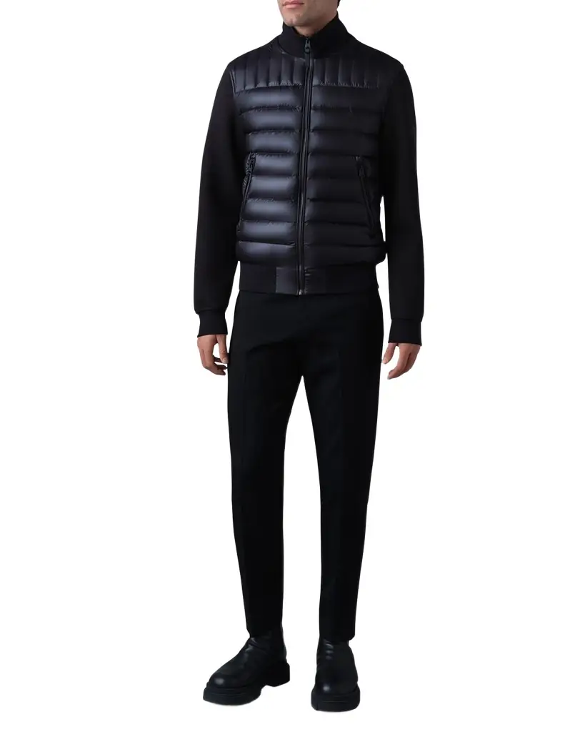 Mackage Men's Collin-R Down Mixed Media Bomber Jacket