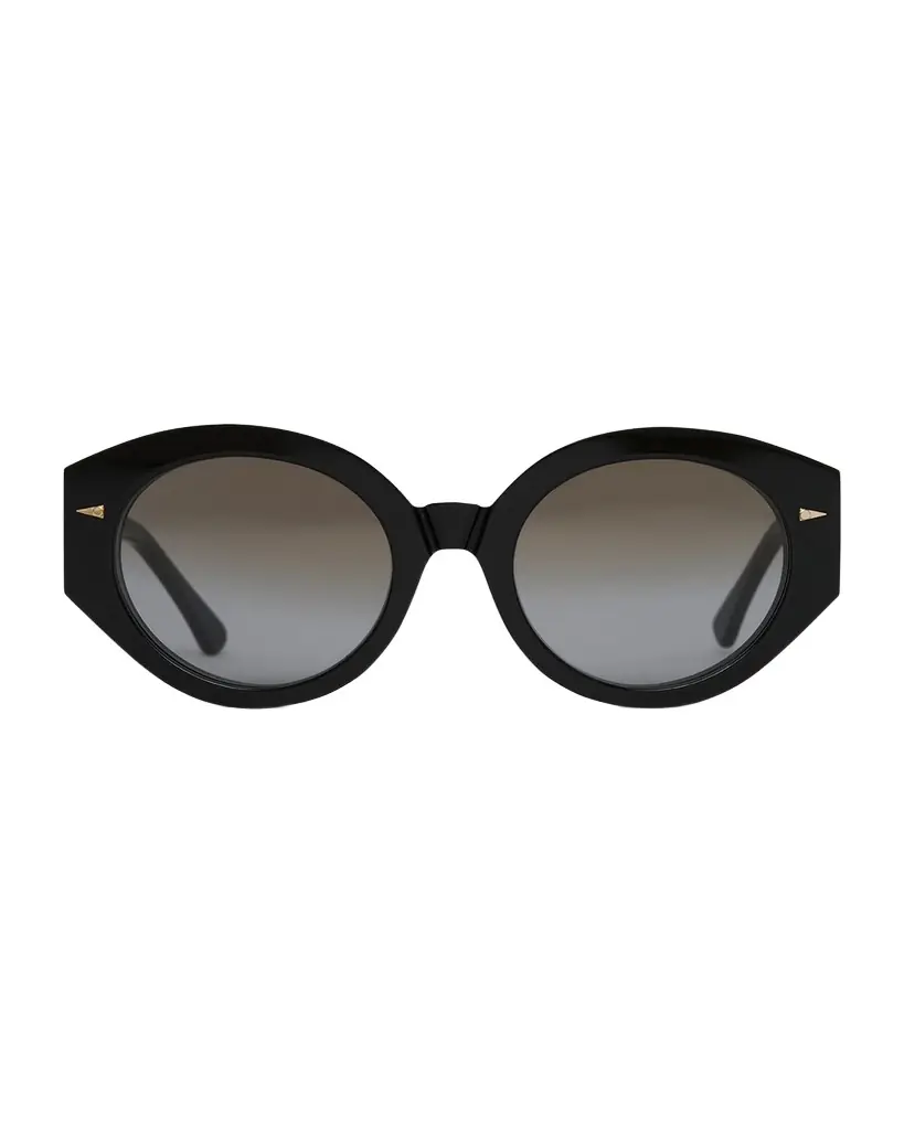 AHLEM Art Deco Acetate & Nylon Round Sunglasses