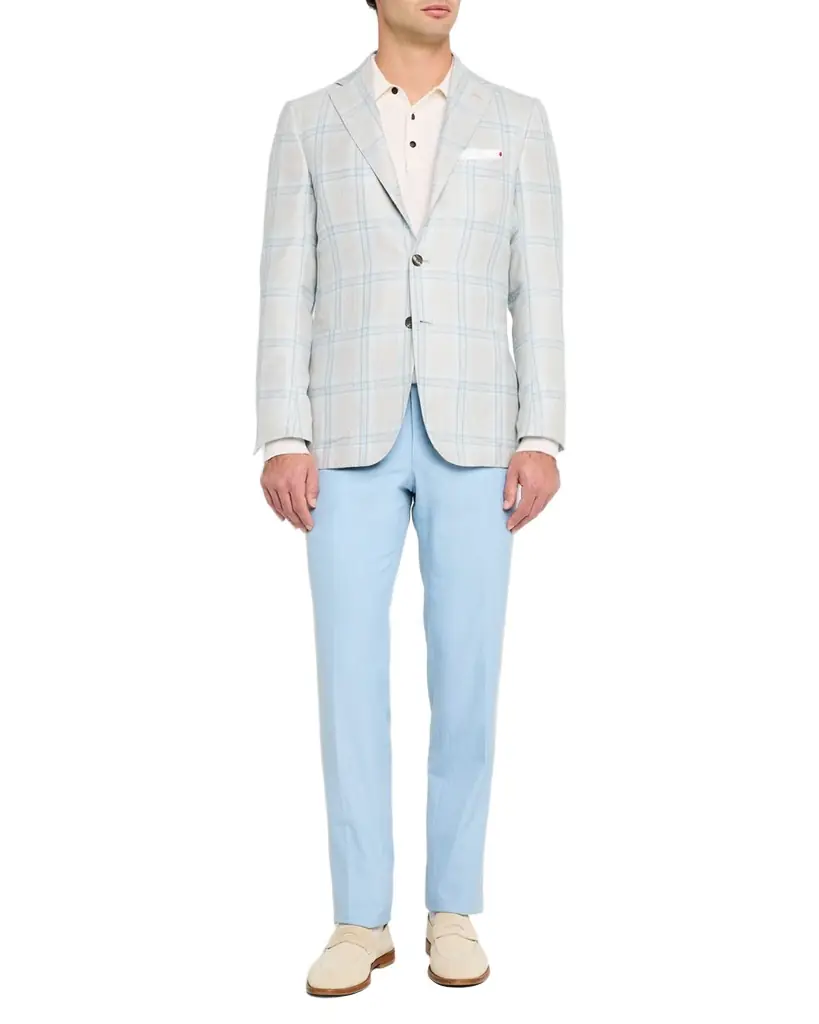 Kiton Men's Flat-Front Twill Pants