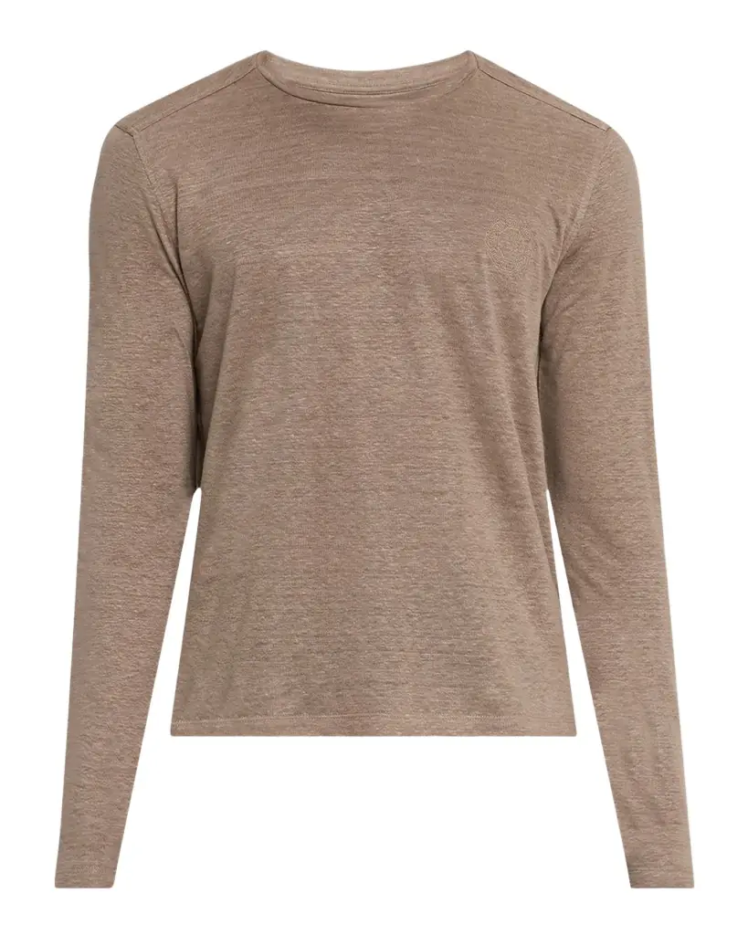 Stefano Ricci Men 's Linen Long-Sleeve T-Shirt