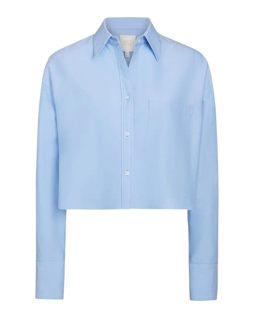 TWP Little Big Joe Cropped Button-Front Shirt
