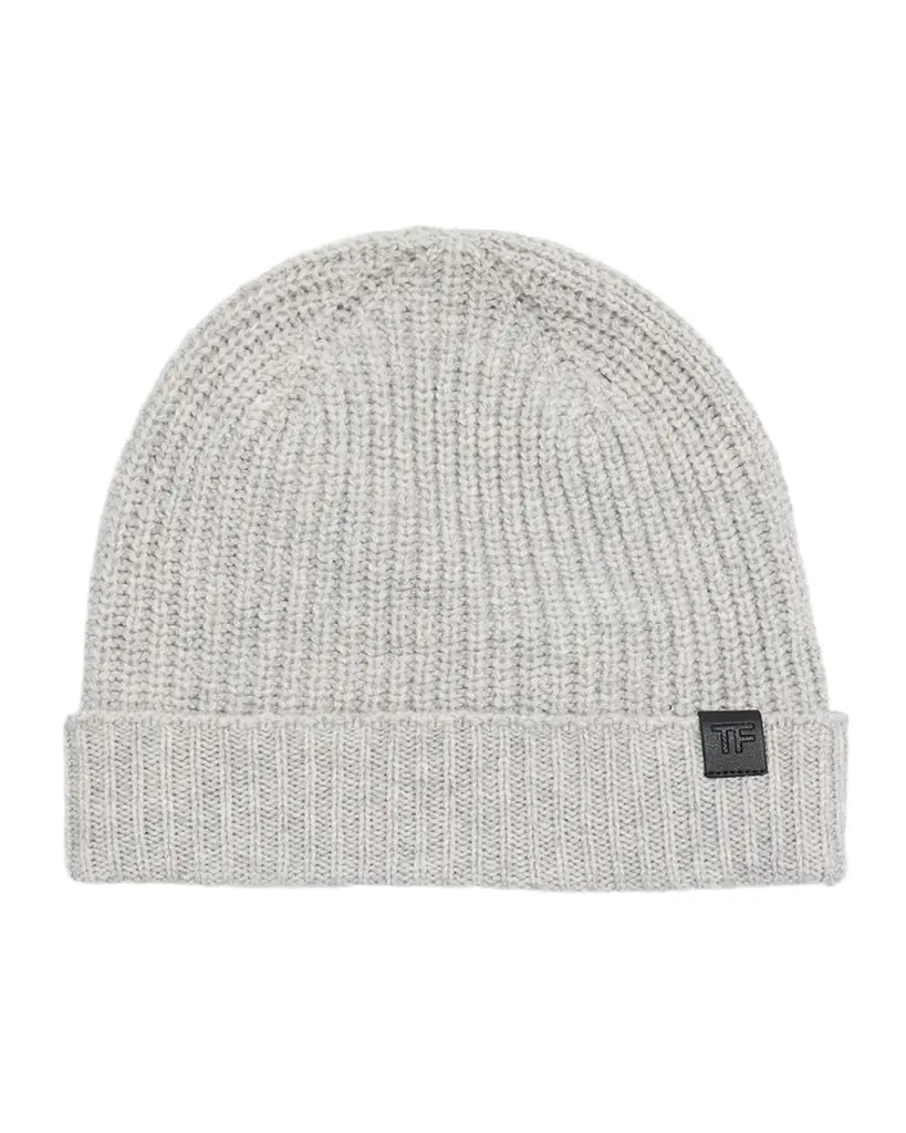 TOM FORD Men 's Cashmere Ribbed Beanie Hat