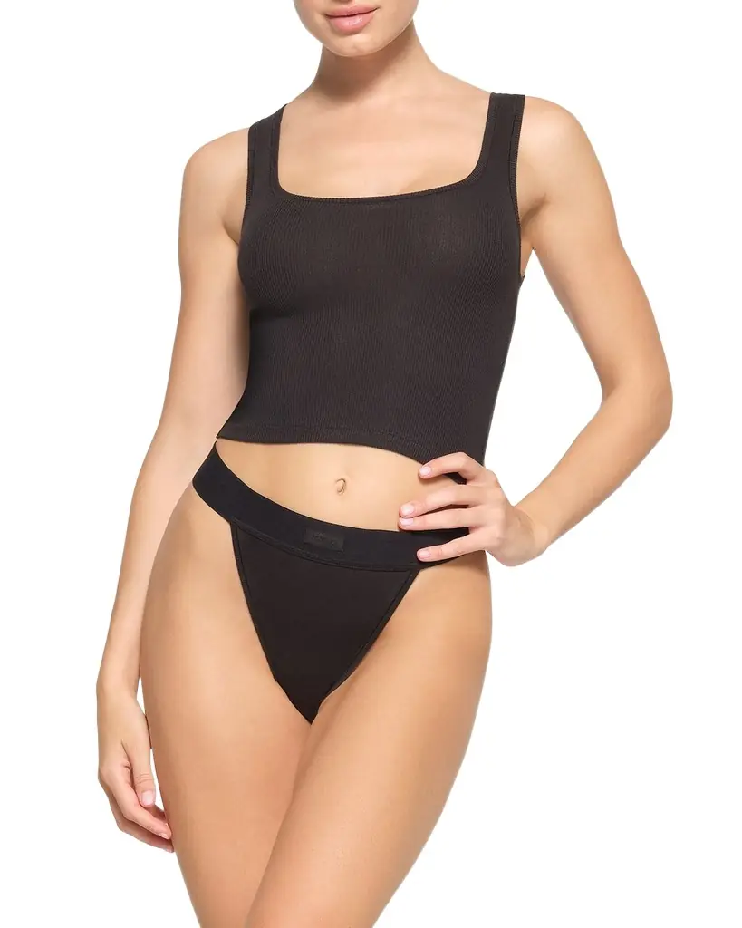 SKIMS Cotton Rib Cropped Tank