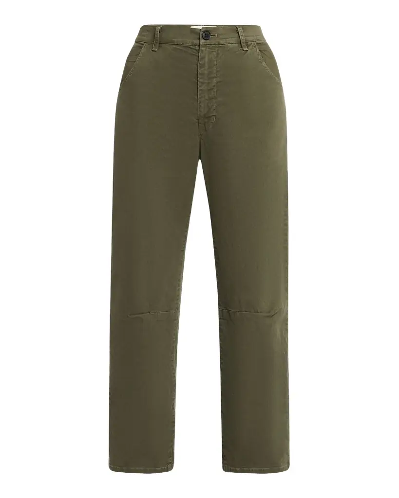 Nili Lotan Emerson Brushed Cotton Barrel-Leg Crop Pants
