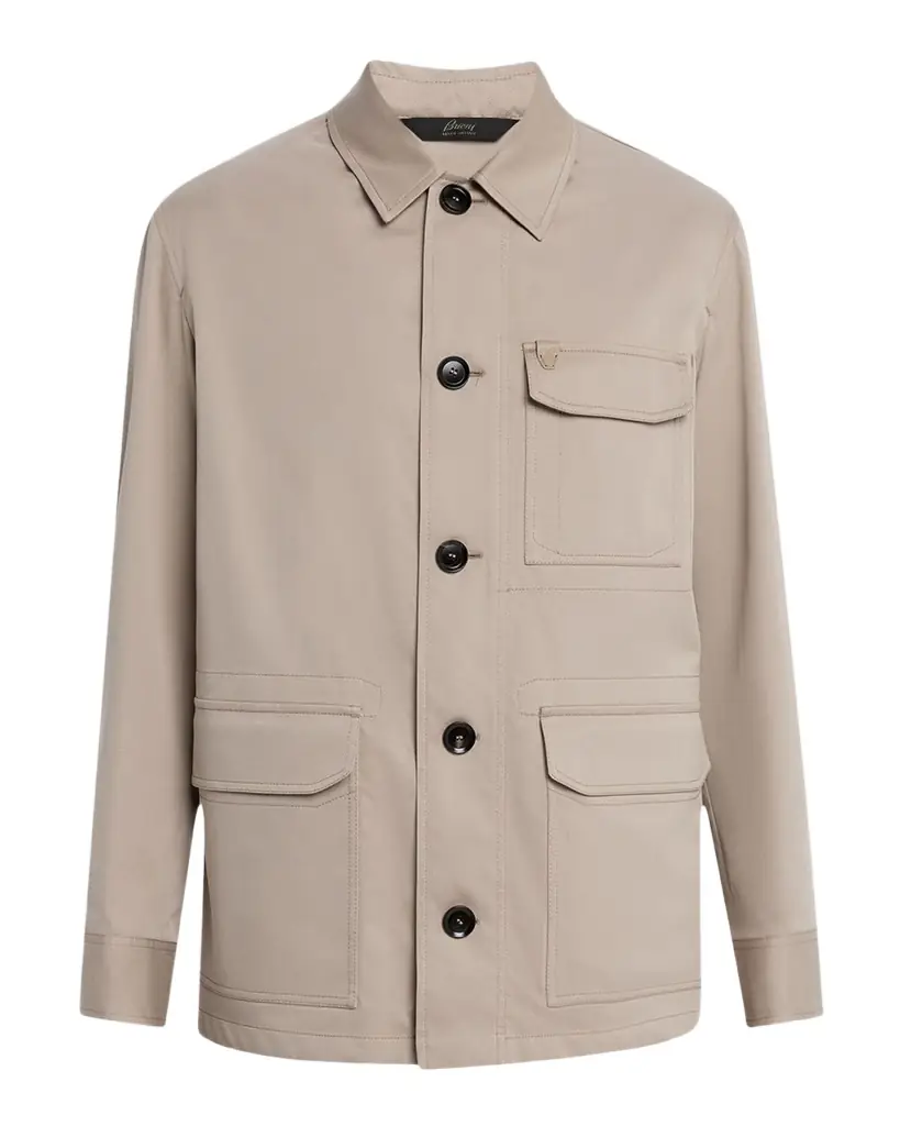 Brioni Men 's Cotton and Wool Work Jacket