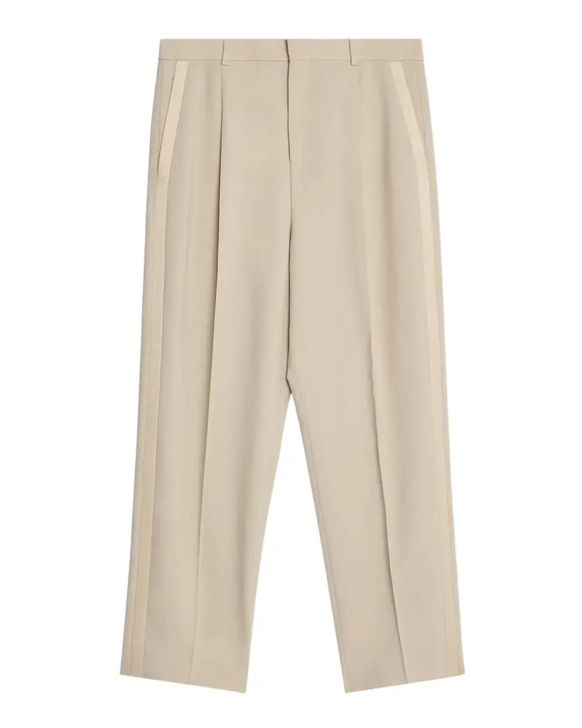 Saint Laurent Men 's Pleated Tuxedo Pants