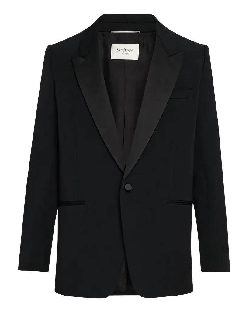 Saint Laurent Men 's Peak-Lapel Tuxedo Jacket