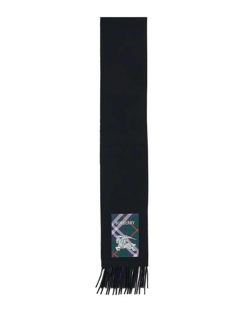 Burberry Men 's Cashmere Scarf with EKD Label