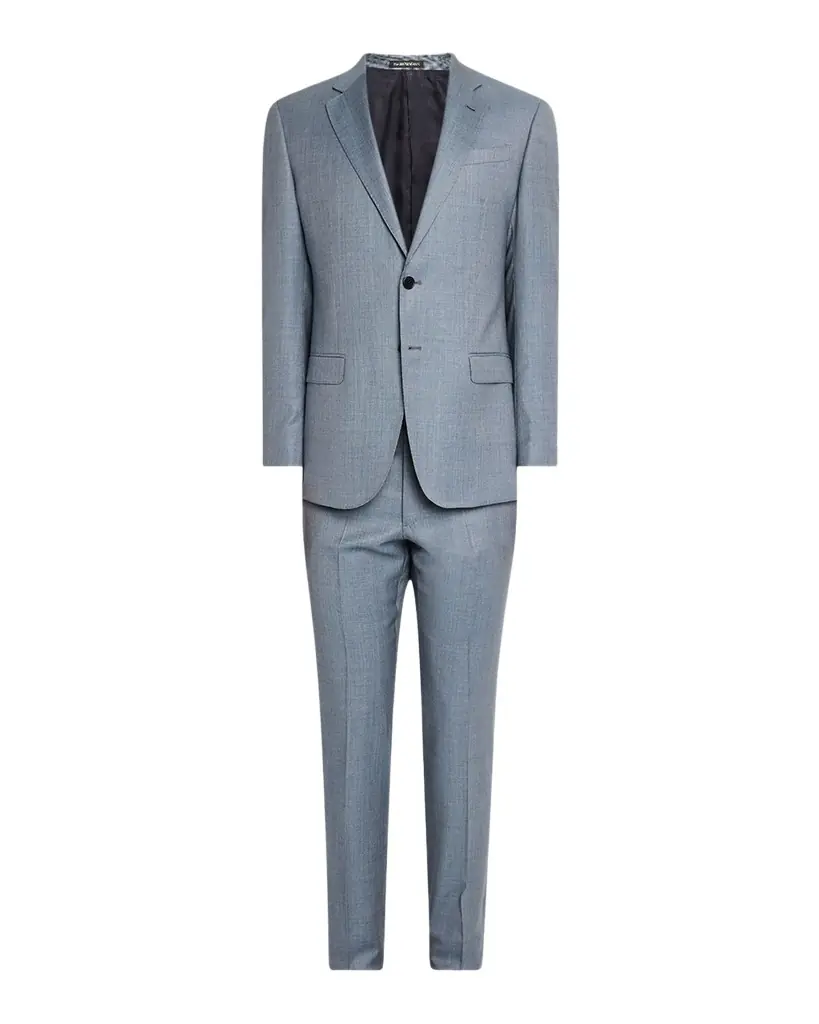 Emporio Armani Men 's Wool-Viscose Micro-Dot Suit