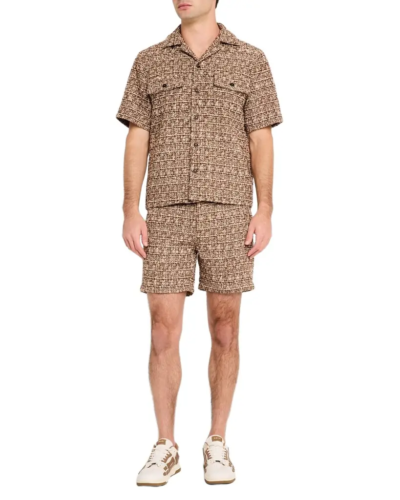 Amiri Men 's Boucle Camp Shirt